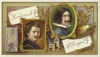 Rembrandt van Rijn and Diego Velasquez by European School